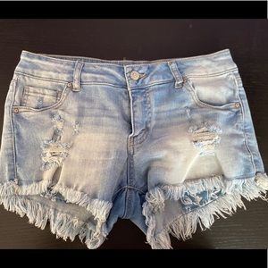 Light wash shorts